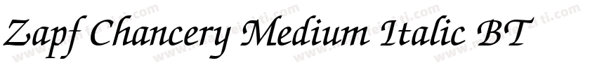 Zapf Chancery Medium Italic BT字体转换